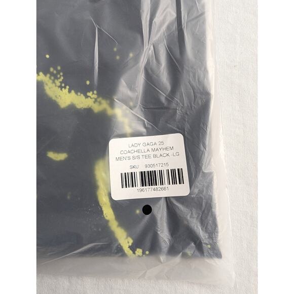 Lady Gaga T-shirt Mens Size L Coachella Festival 2025 Mayhem Black Silhouette - Picture 2 of 6
